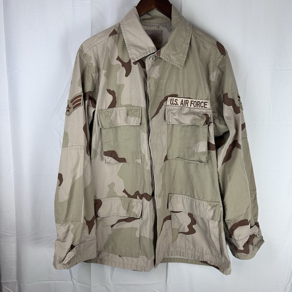 Desert Camo Jacket Mens Medium Regular Combat Shirt Coat Air Force E4 Sr Airman - Picture 1 of 15